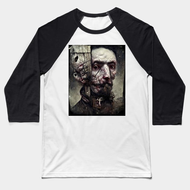 Horror Portrait #2 Baseball T-Shirt by aetherialdnb